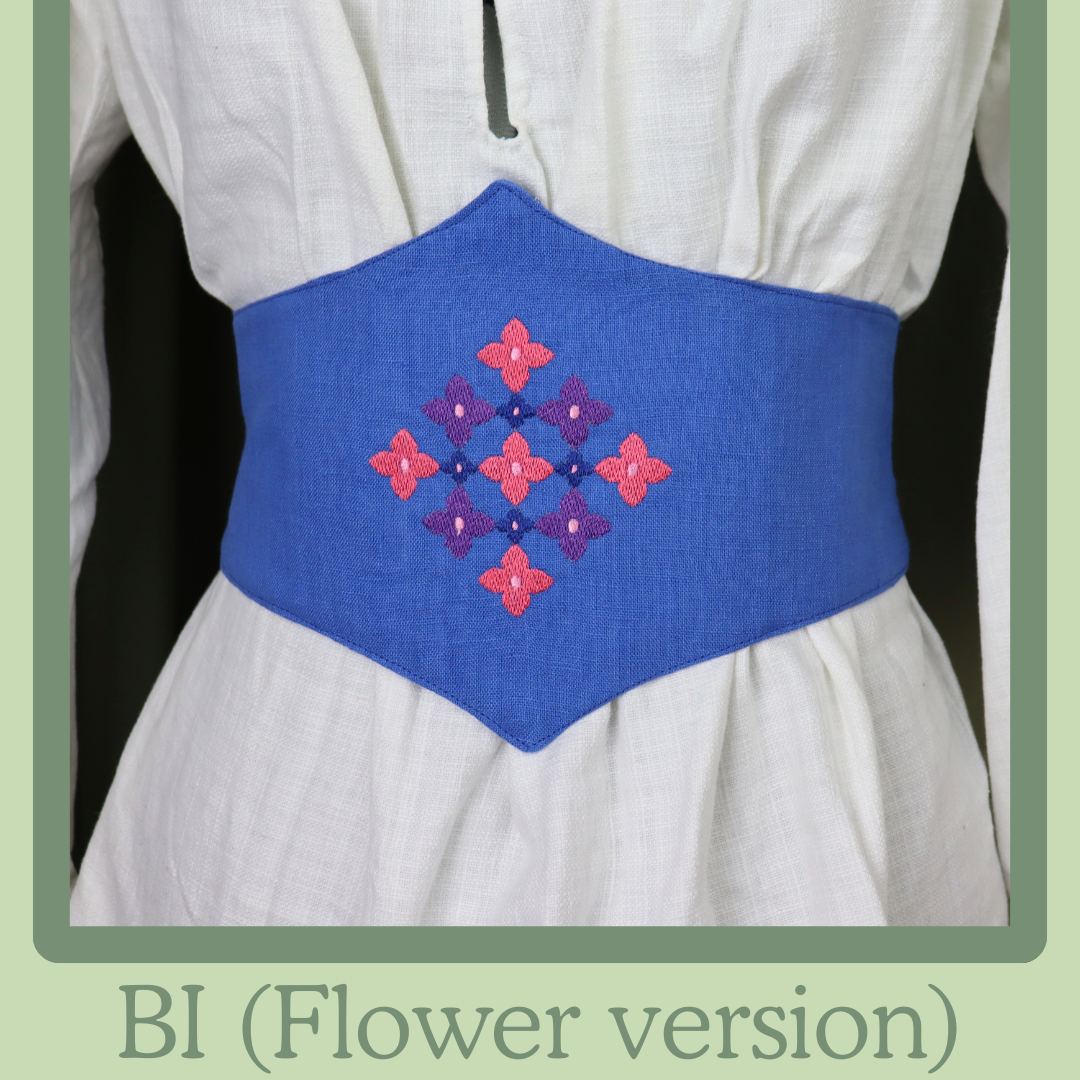 LGBTQ Pride Embroidered Corset Belt