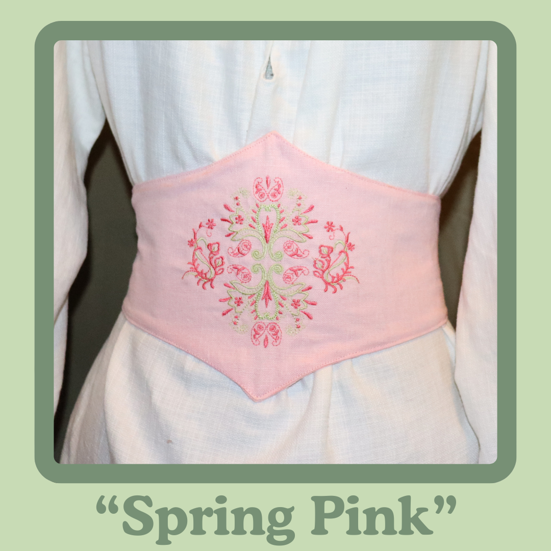 Embroidered Corset Belt