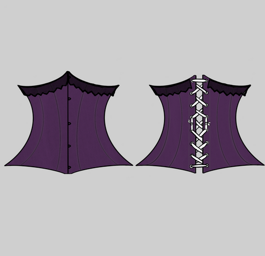 Underbust Corset with Trim (linen)