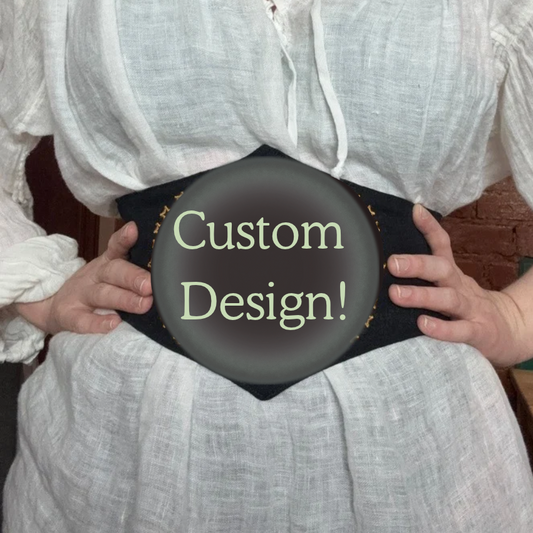 Custom Embroidered Corset Belt